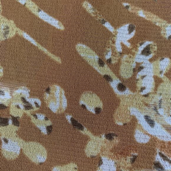 Womens Y2K Sheer Mesh Babydoll Top Sz M Earthy Balloon Long Sleeve Cottage - Picture 2 of 16